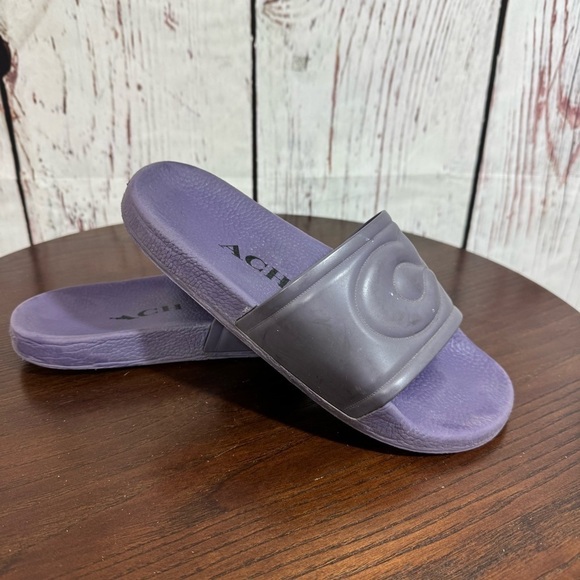 Coach Shoes - COACH ULLA SLIDES purple size 8 GUC